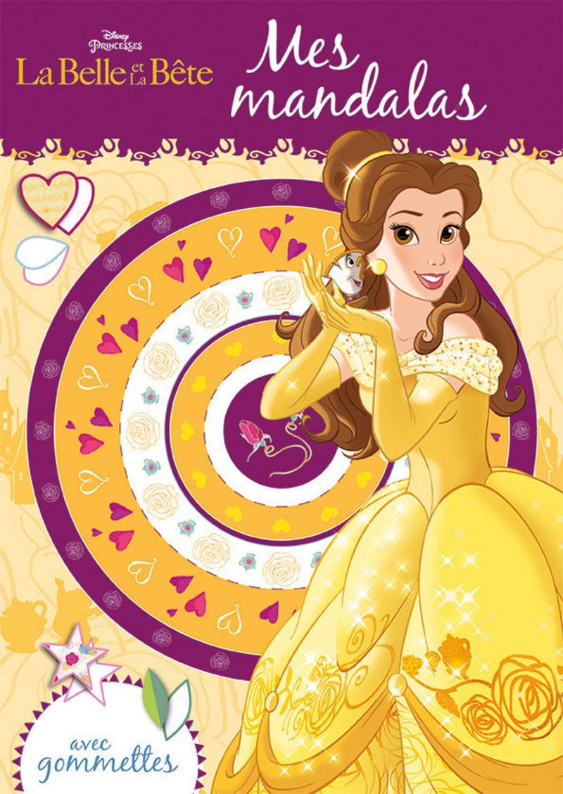 Disney Princesses - La Belle et la Bête - Mes mandalas avec gommettes book