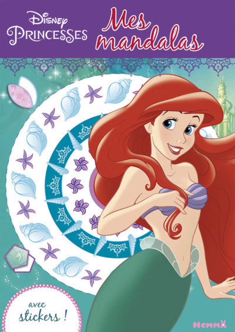 Disney Princesses - La Petite Sirène - Mes mandalas avec gommettes book