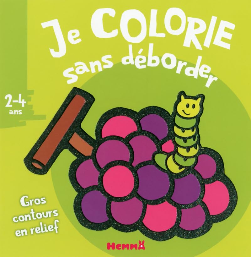 Bloc de coloriages aux contours épais pailletés et en relief - dès 2 ans book