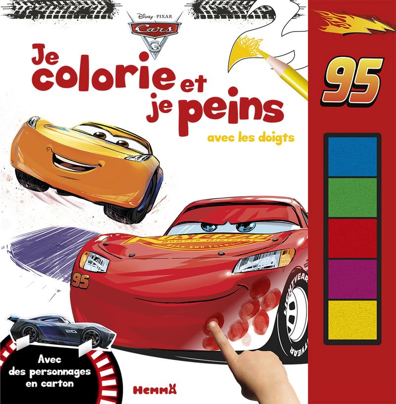 Cars 3 Je colorie et je peins avec les doigts: Avec des personnages en carton Hobbies & Crafts