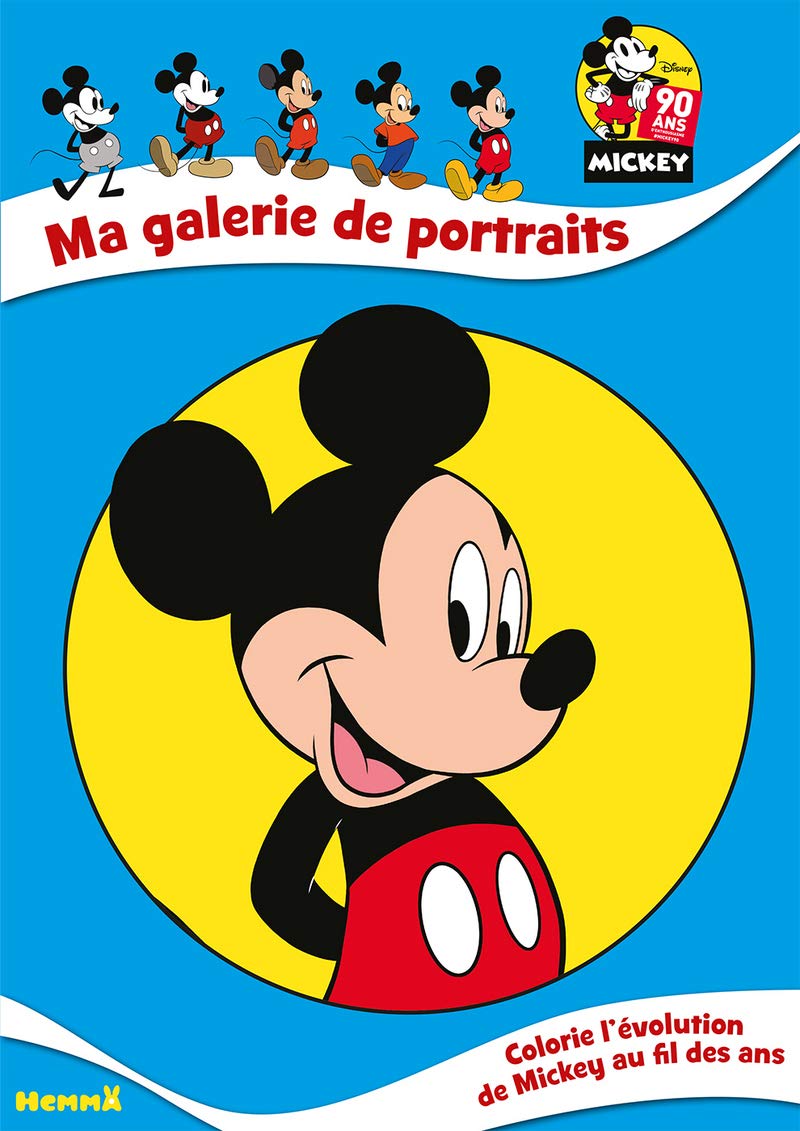 Disney Mickey 90 ans Ma galerie de portraits: Colorie l'évolution de Mickey au fil des ans Hobbies & Crafts