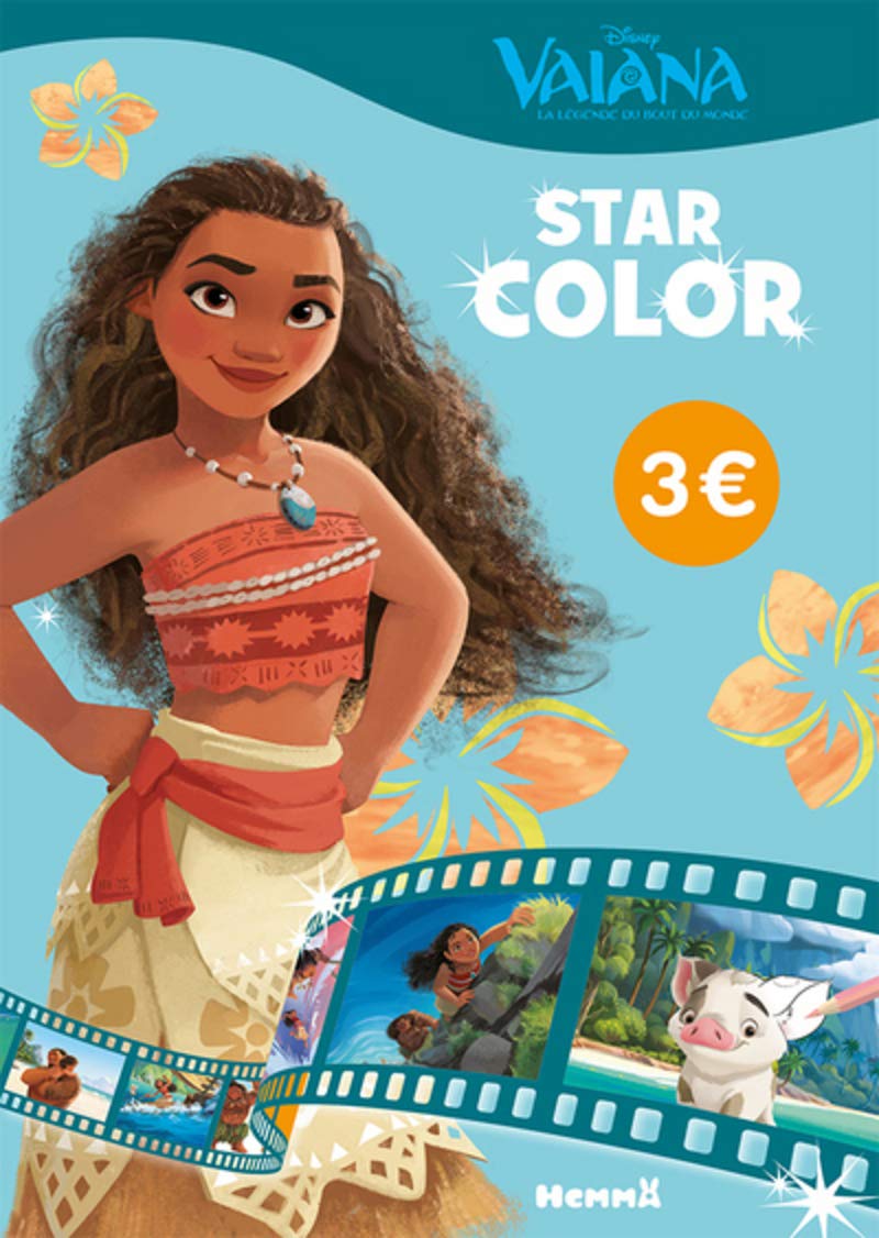 Disney Vaiana Star Color (Fond fleuri) Hobbies & Crafts