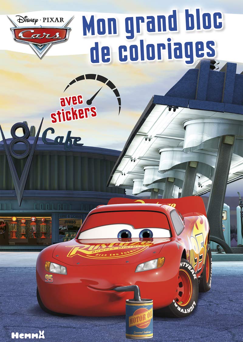 Cars - Mon grand bloc de coloriages avec stickers book