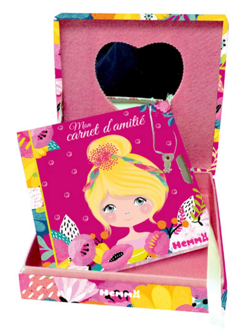 Mon coffret secret Girly: Une jolie boîte avec miroir et un carnet d'amitié avec cadenas + 2 clefs Hobbies & Crafts