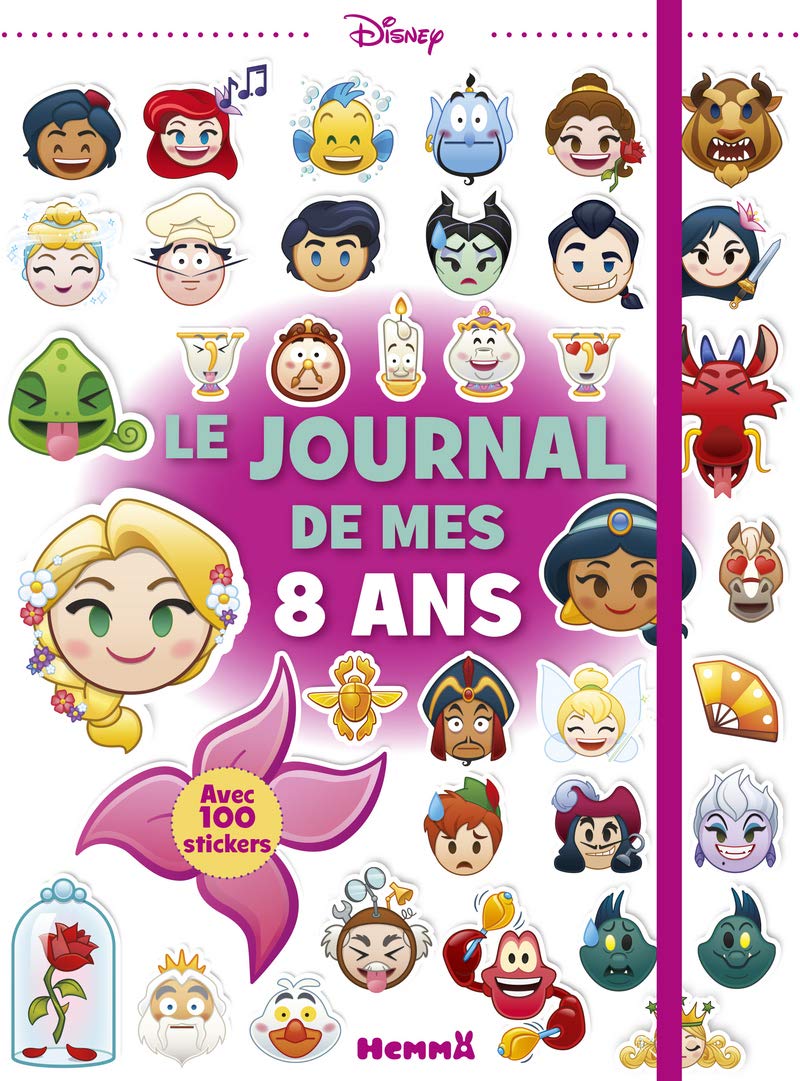 Disney Emoji Le journal de mes 8 ans (Princesses): Avec plus de 100 stickers Hobbies & Crafts