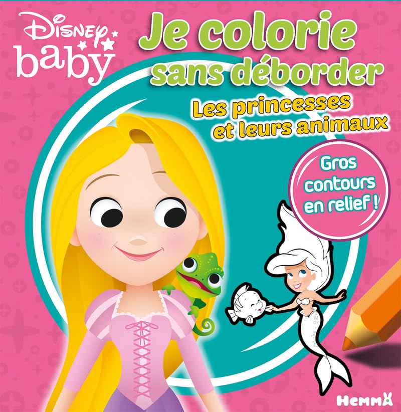 Disney Baby - Je colorie sans déborder - Les princesses et leurs animaux book