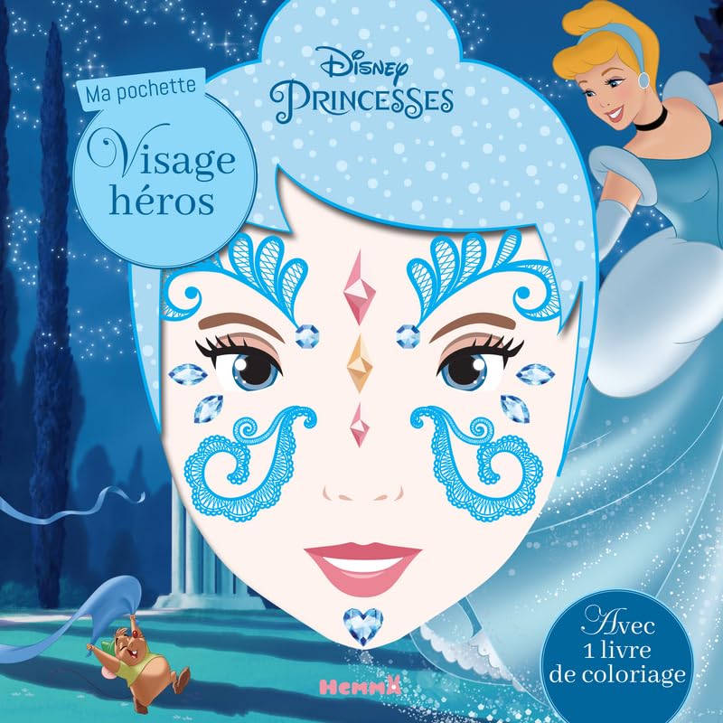 Disney Princesses - Ma pochette visage héros (Cendrillon): Stickers déguisement et coloriage Hobbies & Crafts