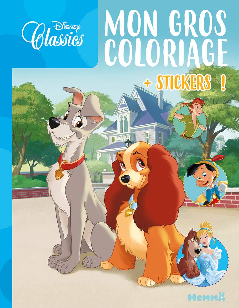 Disney Classics - Mon gros coloriage + stickers ! (La Belle et le Clochard): Avec des stickers Hobbies & Crafts
