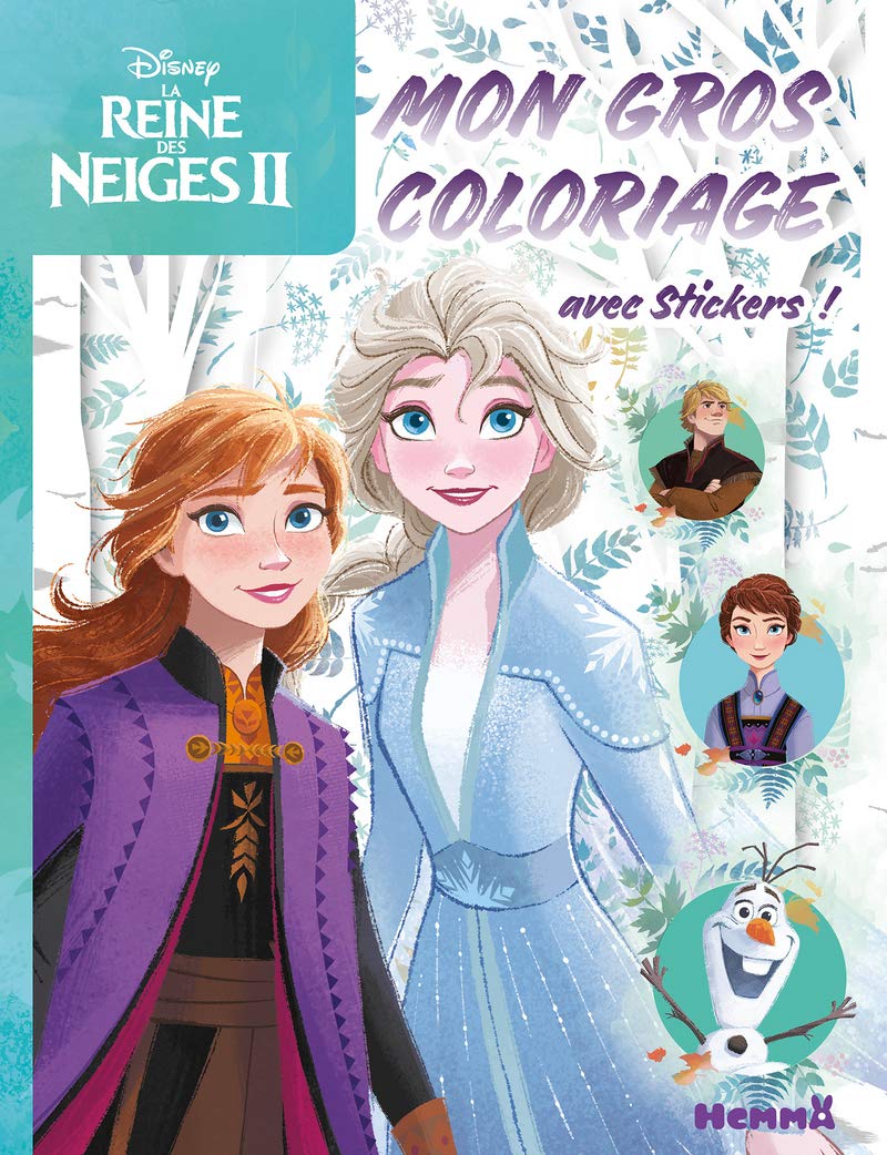 Disney La Reine des Neiges 2 - Mon gros coloriage + stickers ! (Fond forêt): Avec des stickers Hobbies & Crafts
