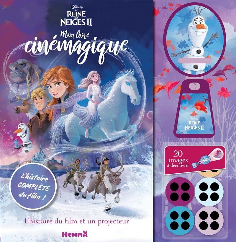 Disney La Reine des Neiges 2 - Mon livre cinémagique (Elsa sur cheval): L'histoire du film et un projecteur Non-fiction