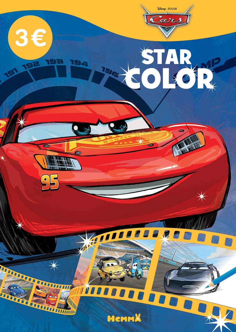 Disney Pixar Cars - Star Color (Flash McQueen fond bleu) Hobbies & Crafts