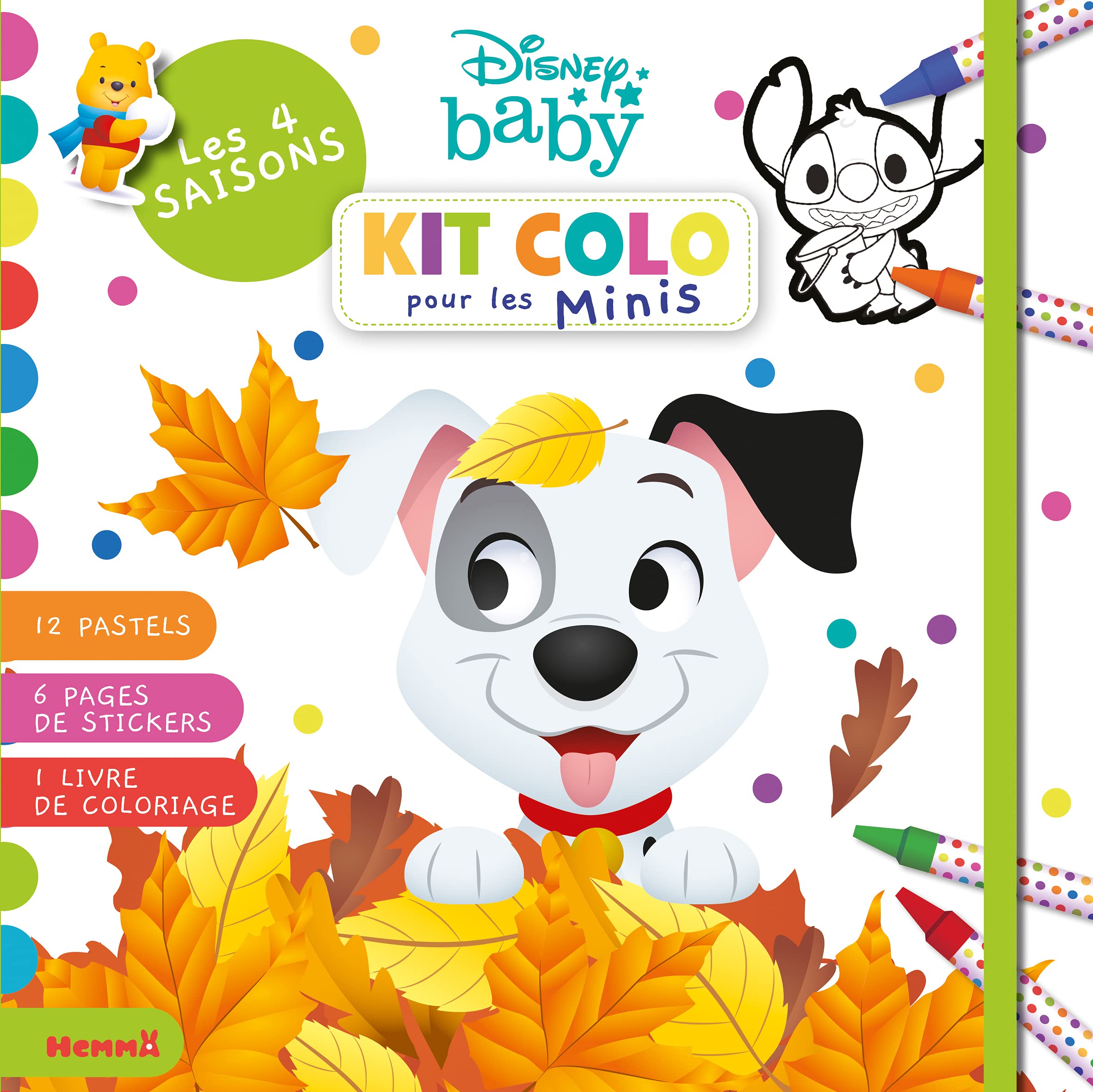 Disney Baby - Kit colo pour les Minis - Les 4 saisons - Kit de coloriage avec pastels - Dès 3 ans book