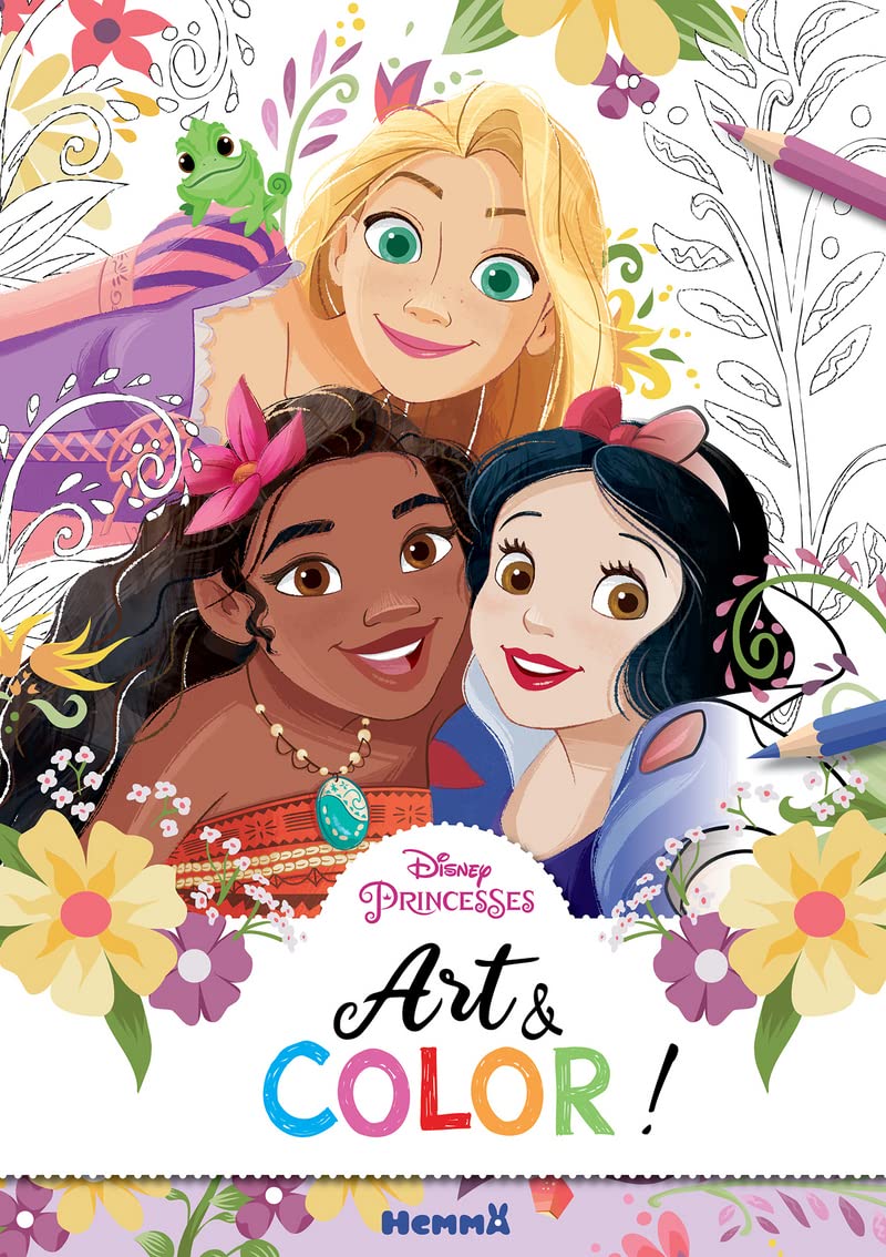 Disney Princesses - Art & Color - Livre de coloriage - Dès 6 ans book