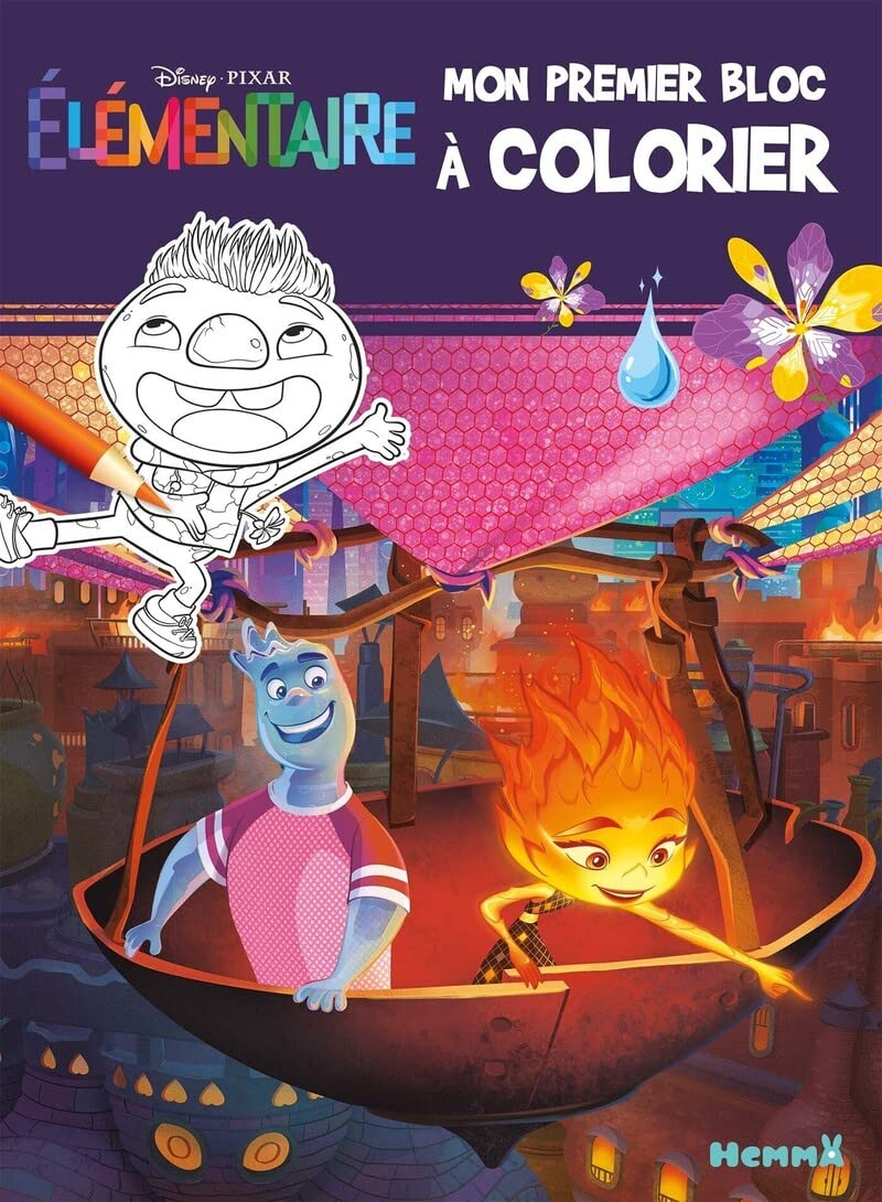 Disney Pixar Élémentaire – Mon premier bloc à colorier – Livre de coloriage – Dès 3 ans book