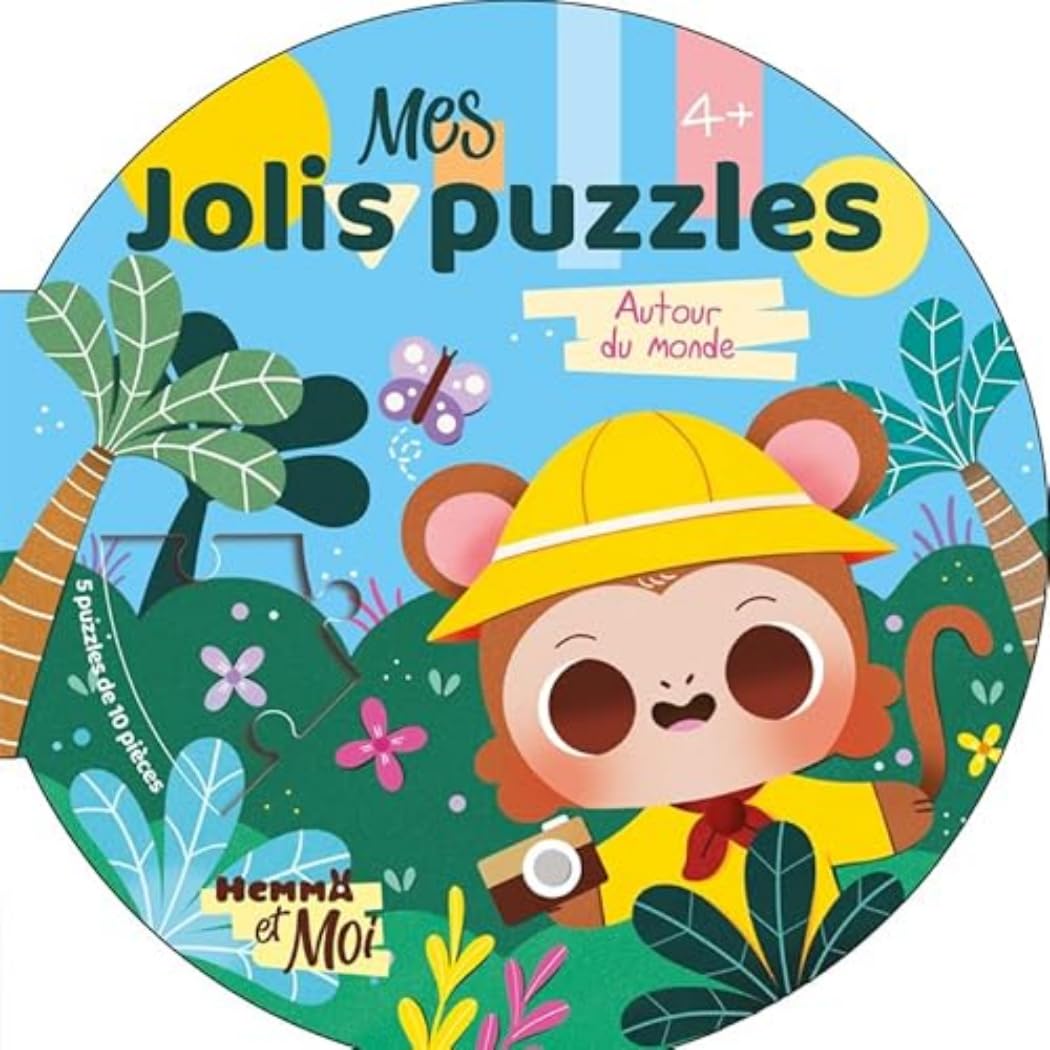 Hemma et Moi - Mes jolis puzzles - Autour du monde - 5 Puzzles ronds - 10 pièces - Dès 4 ans book