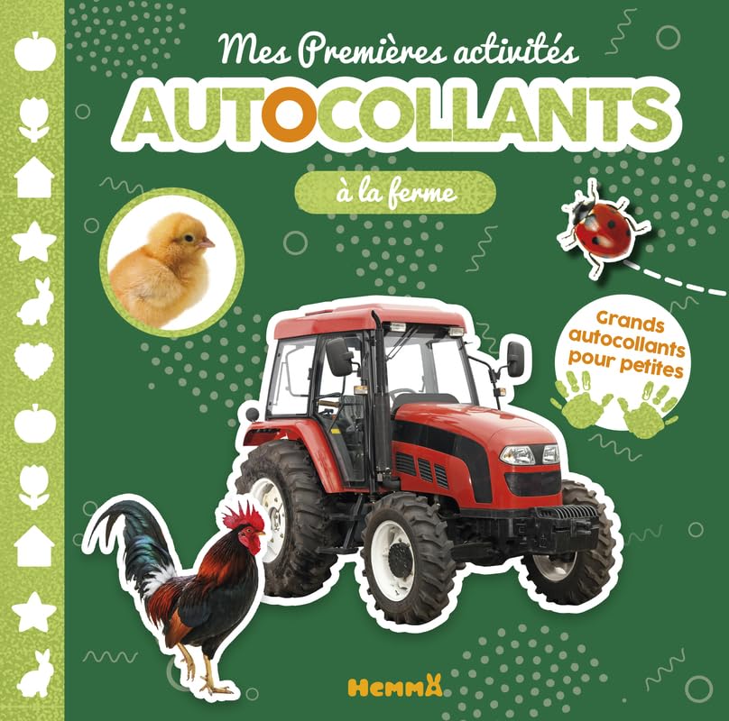 Bébé touche-à-tout - Mes premières activités - Autocollants - A la ferme - livre activité - 3 ans - livre autocollants - activités avec autocollants book