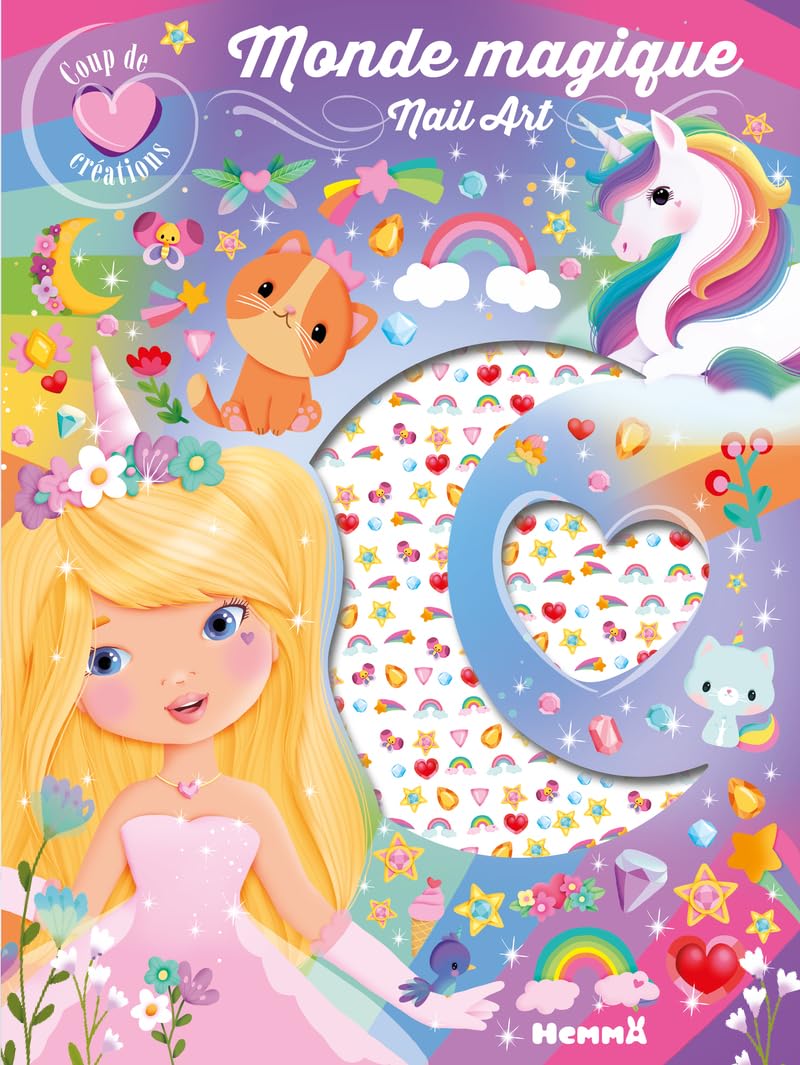 Coup de coeur créations - Monde magique - livre de coloriage - 5 ans - Nail art - stickers ongles - princesses - book