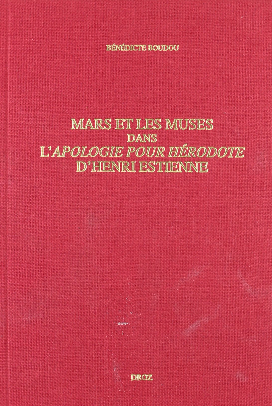 Mars et les muses dans l'Apologie pour Hérodote d'Henri Estienne book