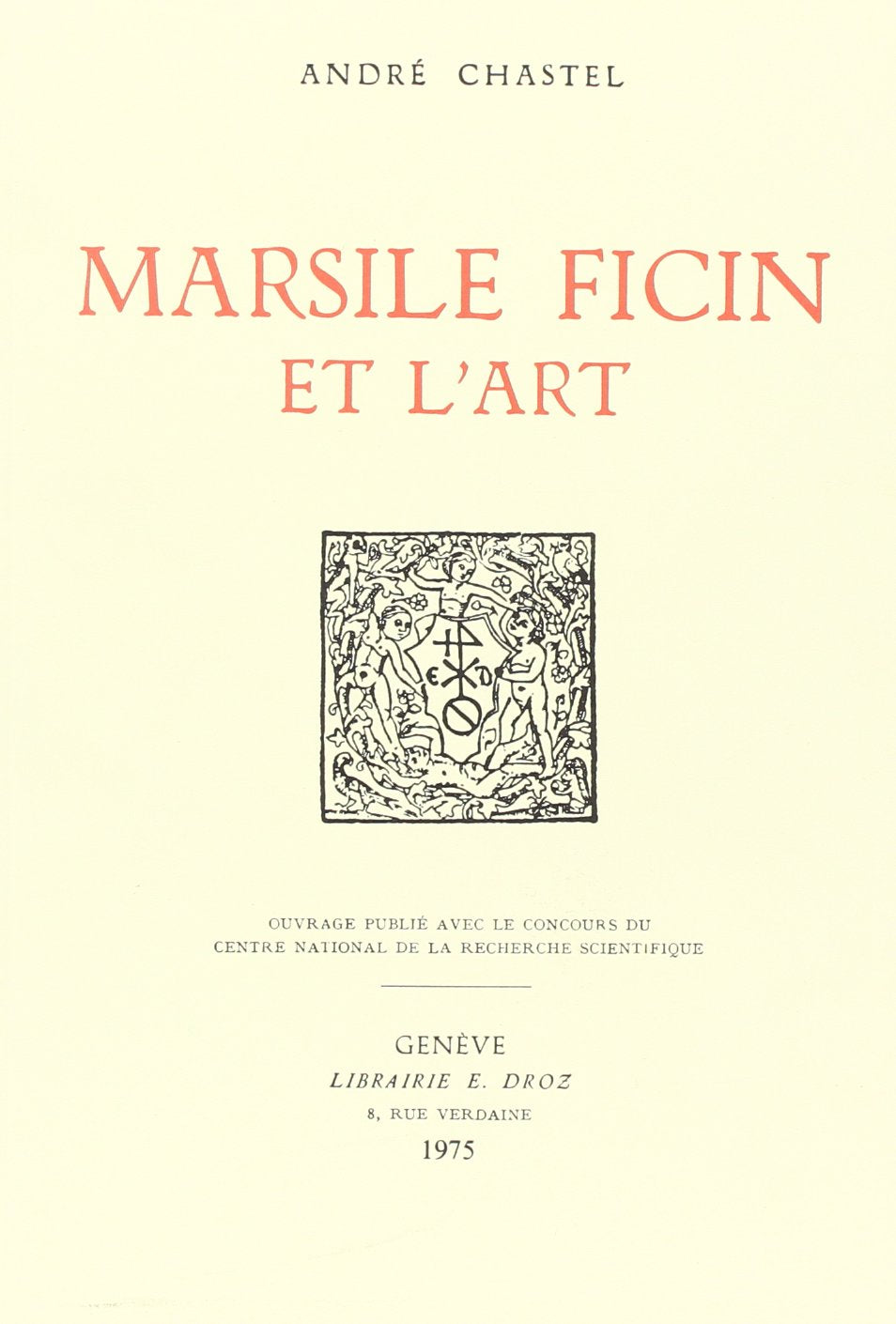 Marsile Ficin et l'art book