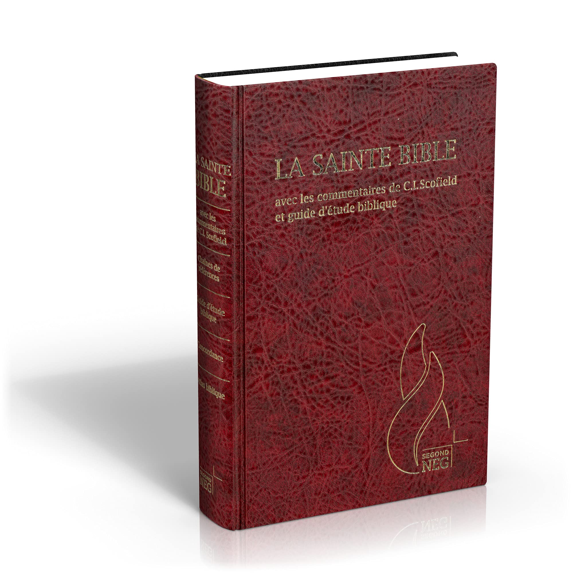 Bible d'étude Segond NEG Scofield, grenat : couverture rigide, skyvertex book