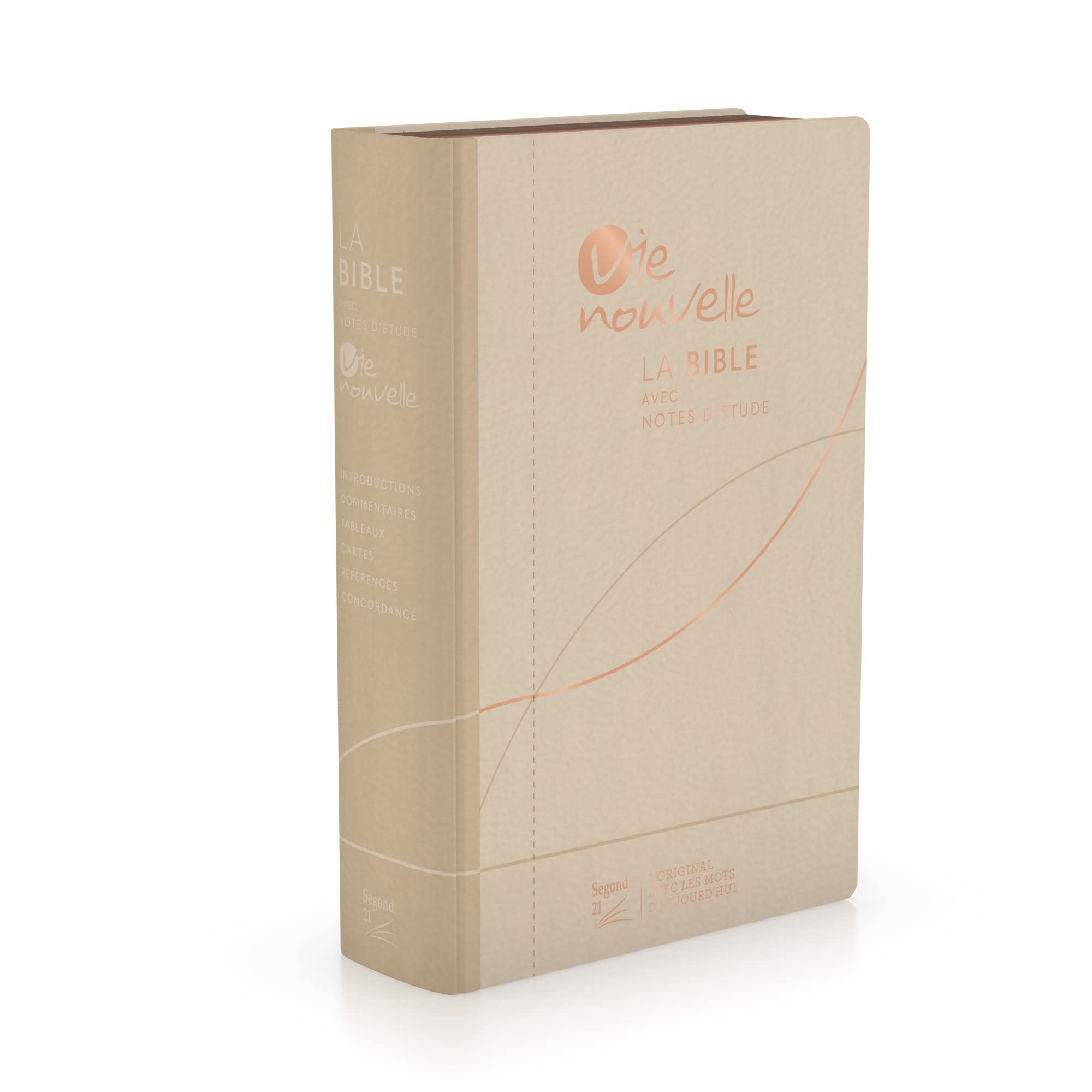 Bible d'étude Vie nouvelle, Segond 21 : couverture souple, Vivella beige, tranches dorées book