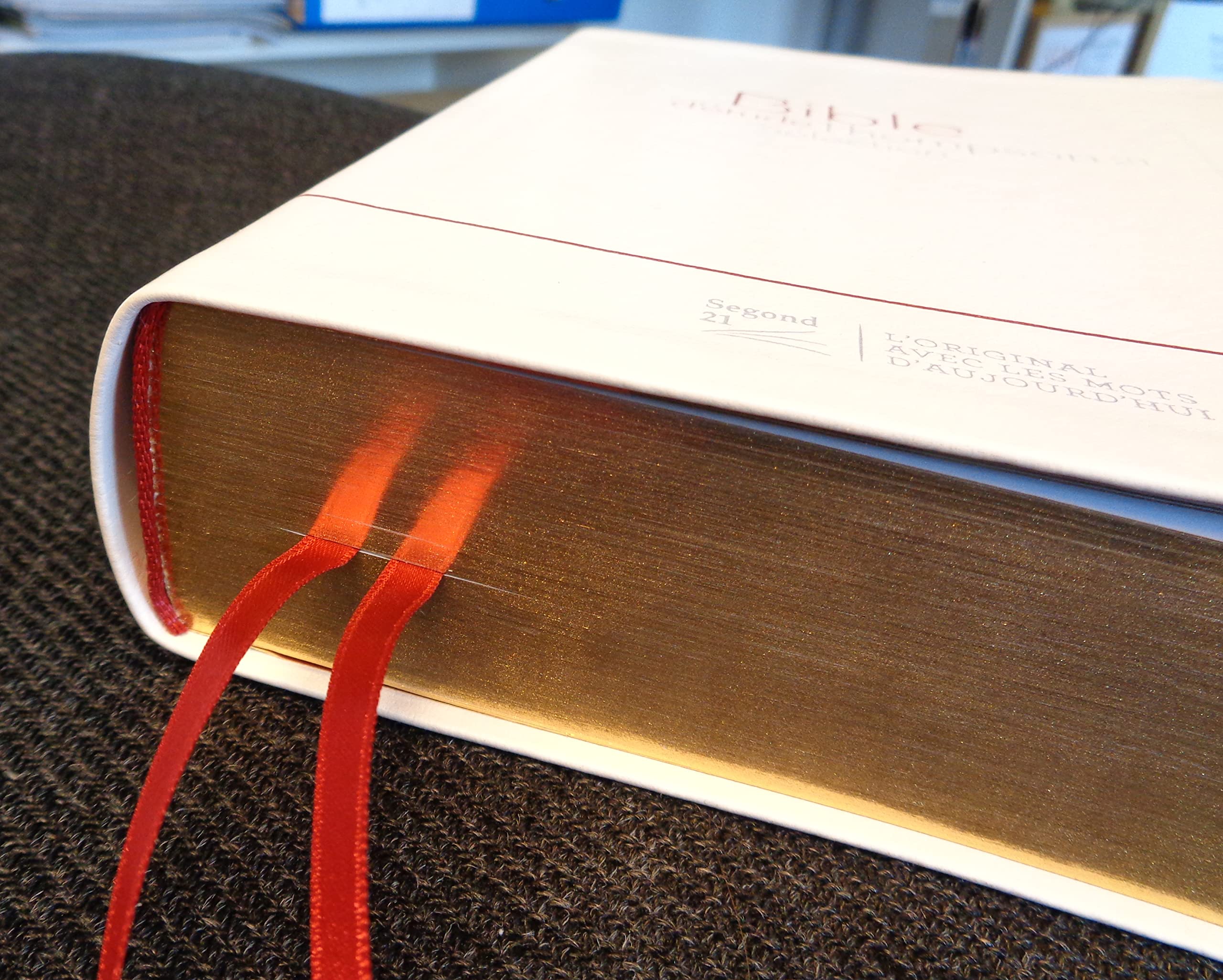 Bible d'étude Thompson 21 Sélection, blanche - couverture souple, tranche or book