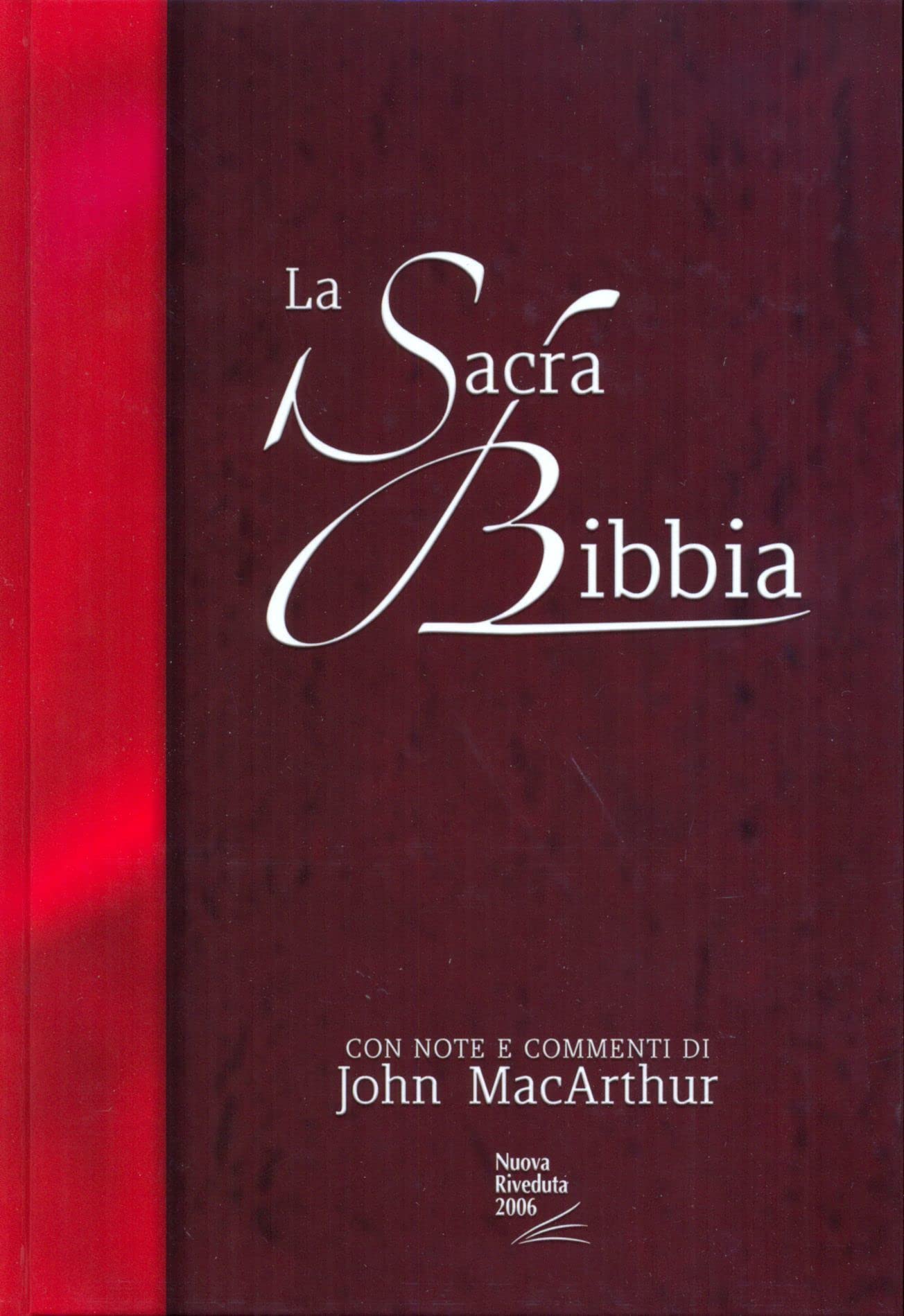 Italien, bible nr, mac arthur, rigide illustree noir et rouge book