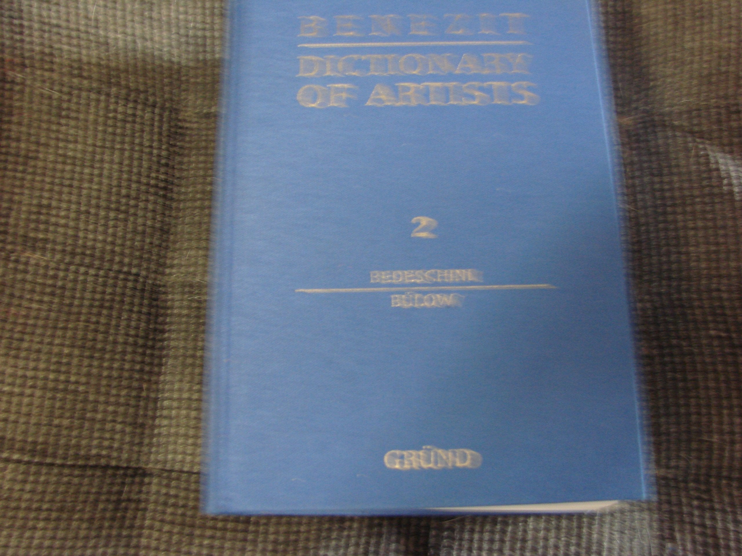 Dictionary of artists. Vol. 02. Bedeschini-Bülow Books