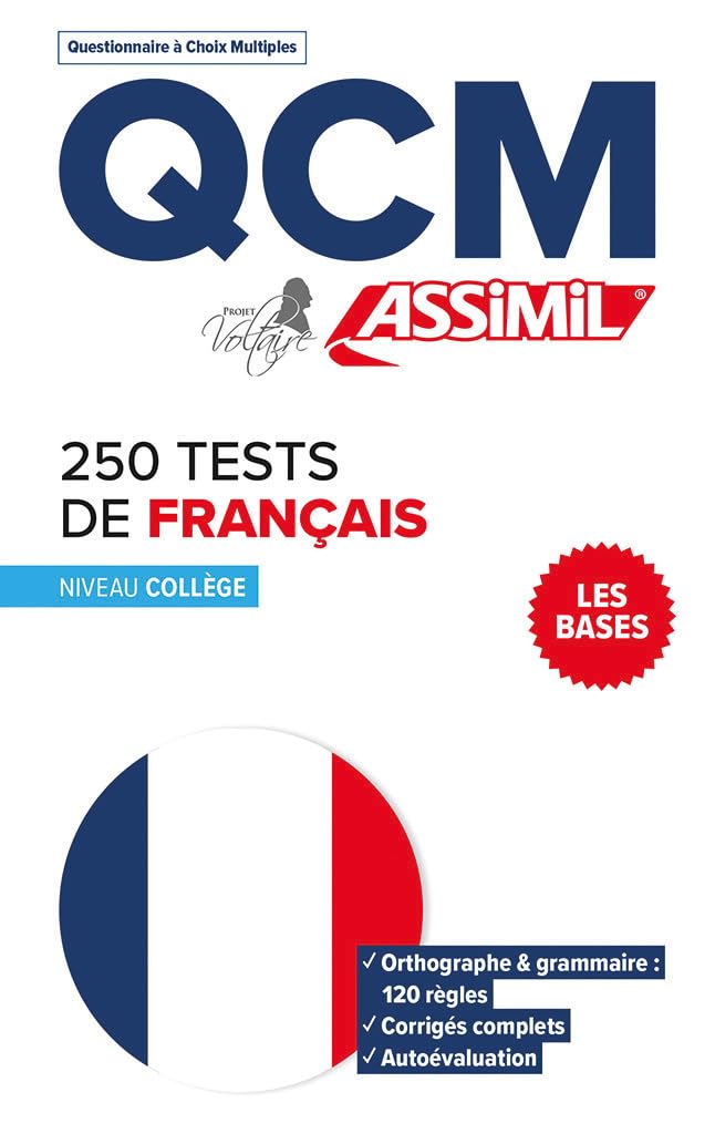 250 Tests De Français: Niveau collège Foreign Languages ​​& Dictionaries