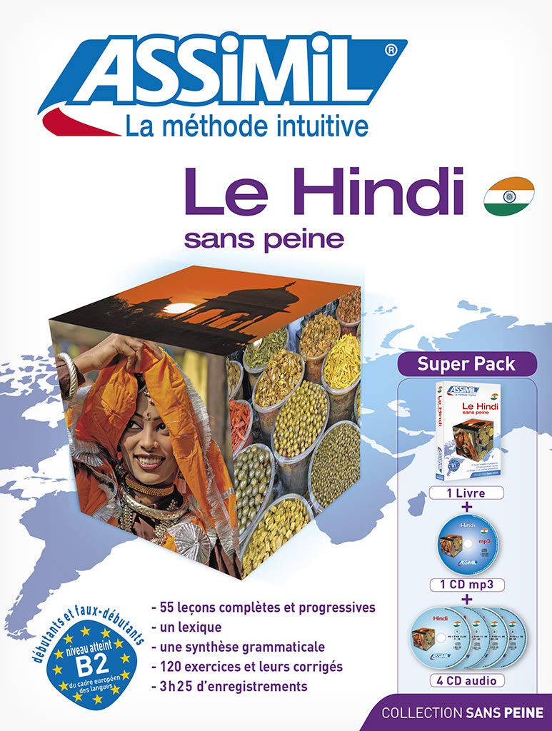 Le Hindi sans peine (livre+4CD audio+1CD MP3) cd