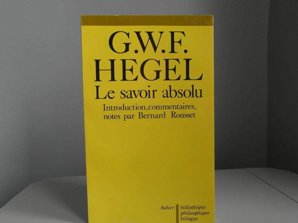Le Savoir absolu book