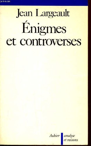 Enigmes et controverses : de quelques problèmes en théorie de la connaissance book