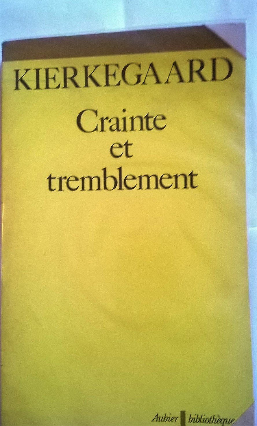Crainte et tremblement : lyrique dialectique par Johannès de Silentio Philosophy