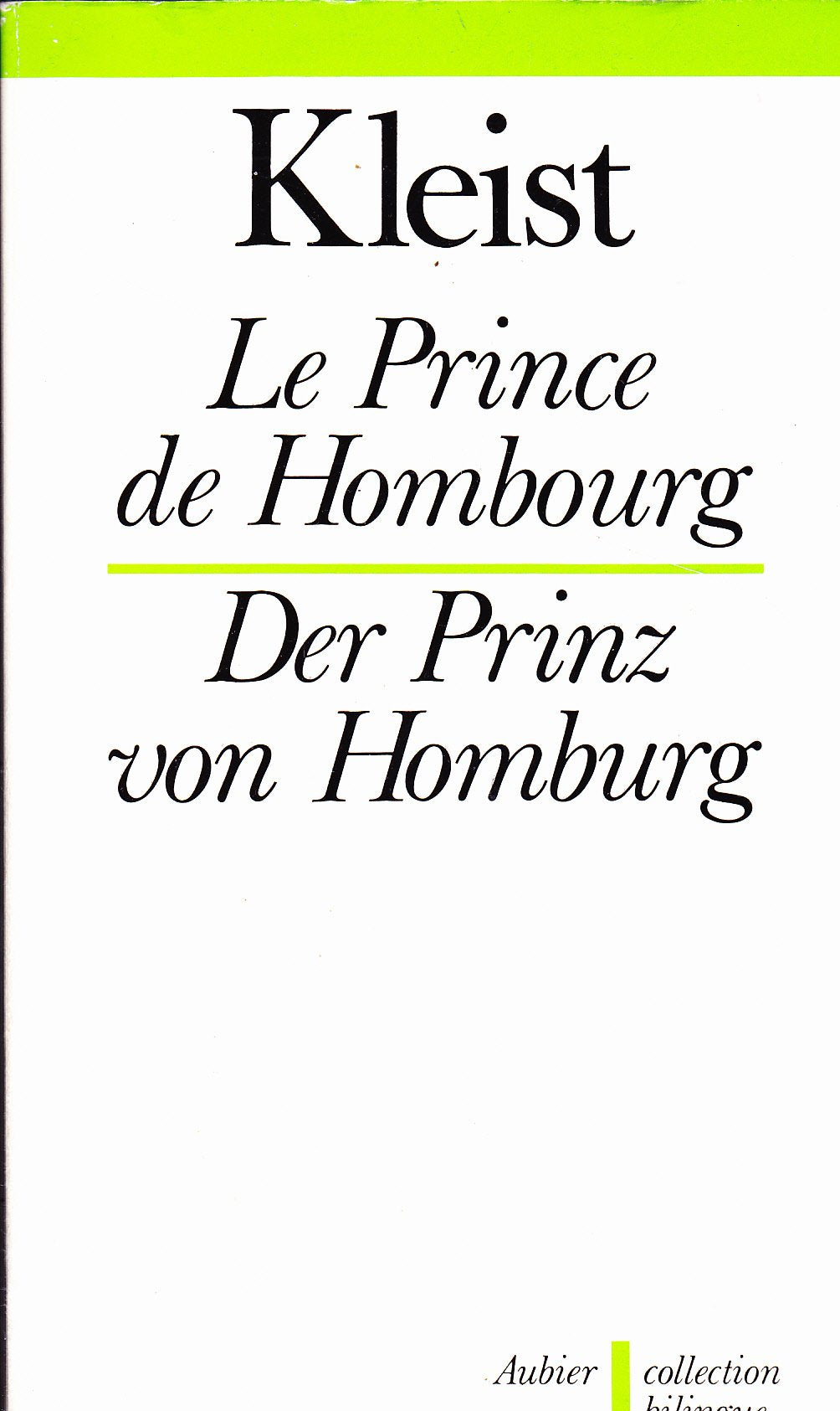 Le prince de Hombourg. Der Prinz von Homburg book