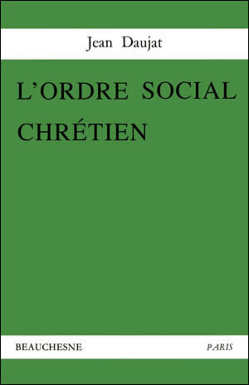L'ordre social chrétien Philosophy