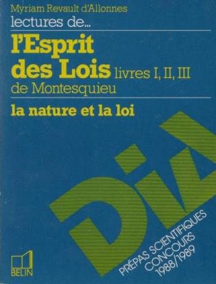 Lectures de l'Esprit des lois de Montesquieu book