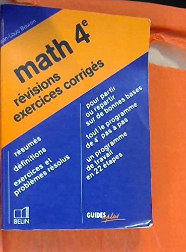 Mathématiques : 4e, révisions, exercices corrigés book