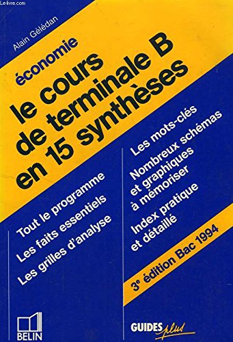 Economie : le cours de terminale ES en 15 synthèses book