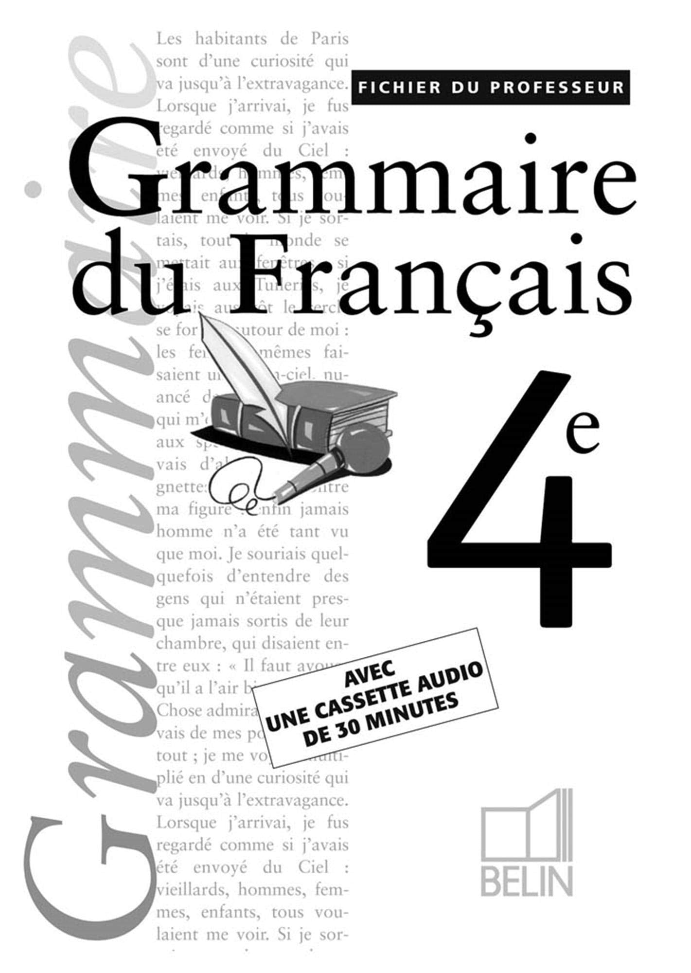Grammaire du français : 4e, livre du professeur (1 livre + 1 cassette) book