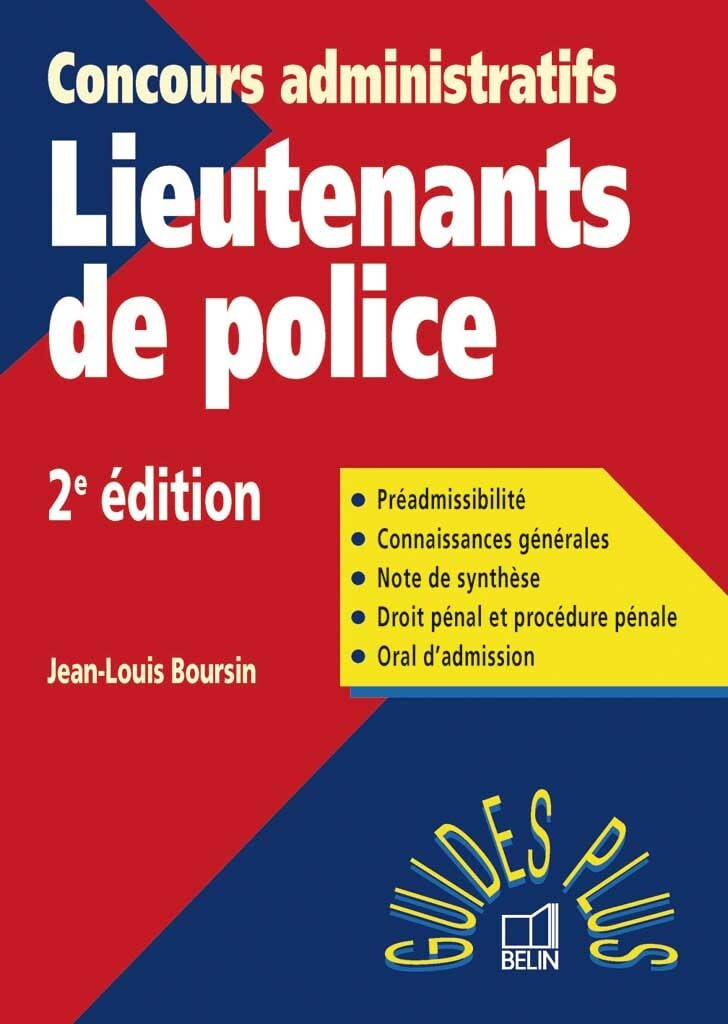 CONCOURS LIEUTENANTS DE POLICE 2002 Books