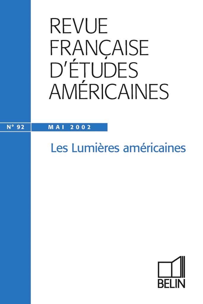 RFEA N°92 (2002-2): Les Lumières américaines book