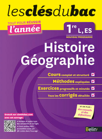 Histoire géographie 1re L, ES : nouveau programme book