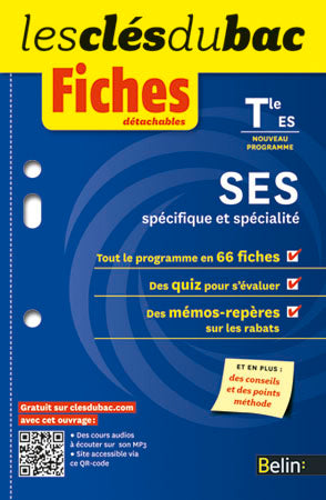 SES, spécifique et spécialité, terminale ES : nouveau programme book