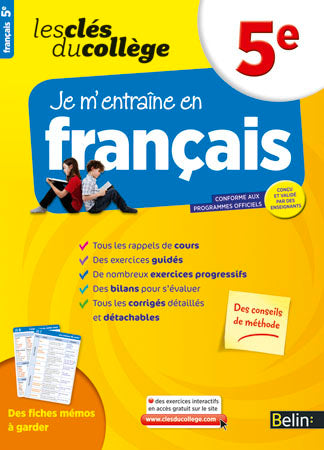 Je m'entraîne en français, 5e : conforme aux programmes officiels Professional & Reference Books