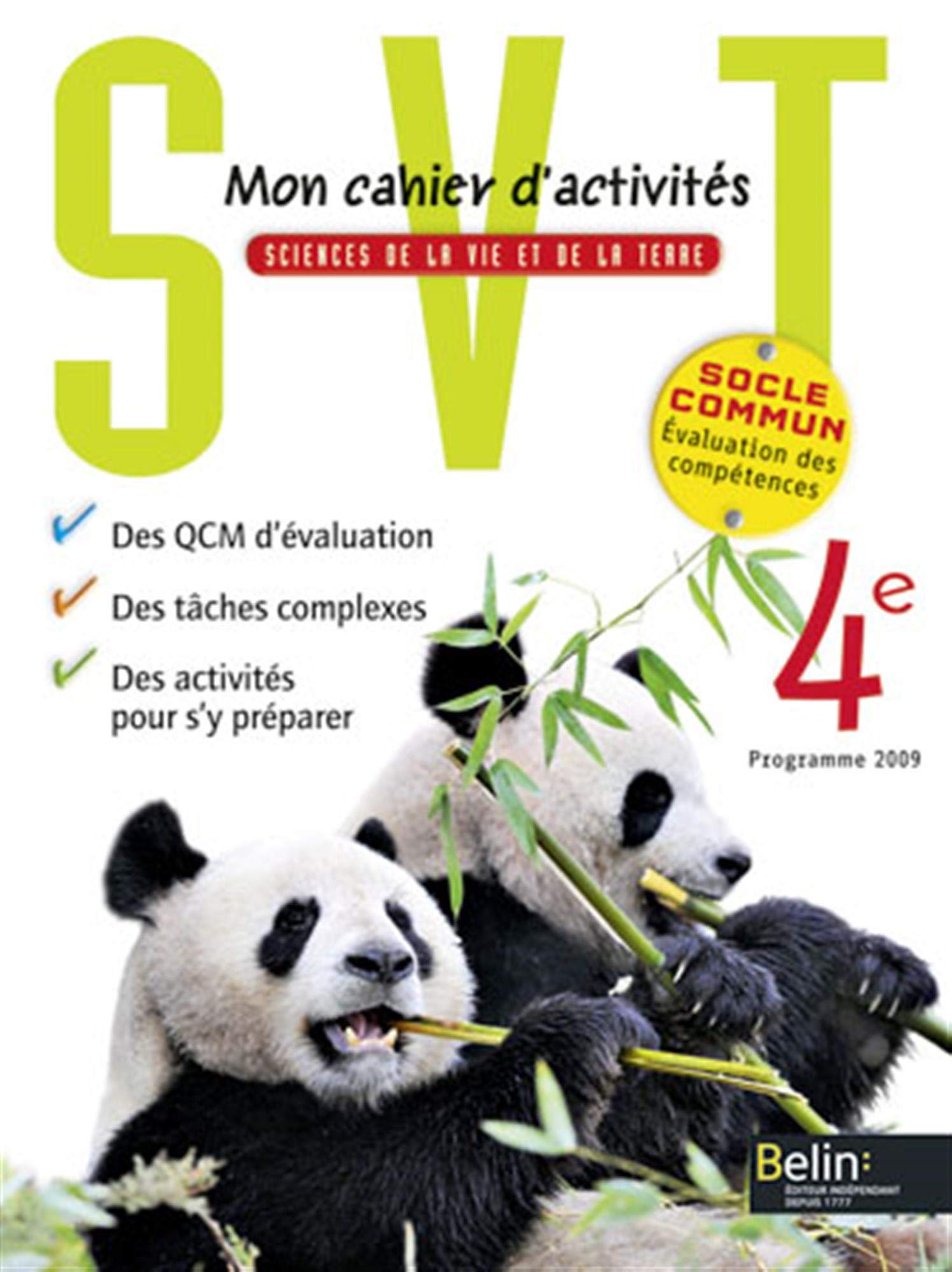 Mon cahier d'activités SVT 4e: Mon cahiers d'activités Professional & Reference Books