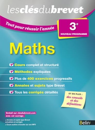 cles du brevet toute l'annee maths 3e-2015 book