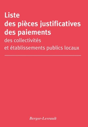 Liste des pièces justificatives des paiements book
