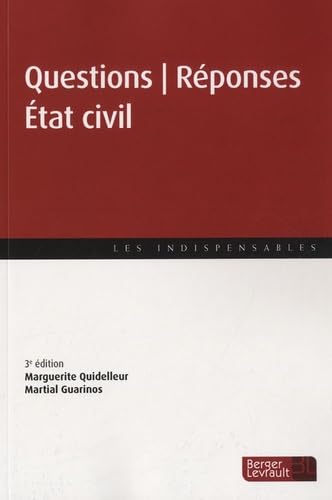 QUESTIONS REPONSES ETAT CIVIL 3E ED book