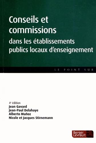CONSEILS ET COMMISSIONS DS LES ETABLIS PUBL LOC D ENSEIGNEME book