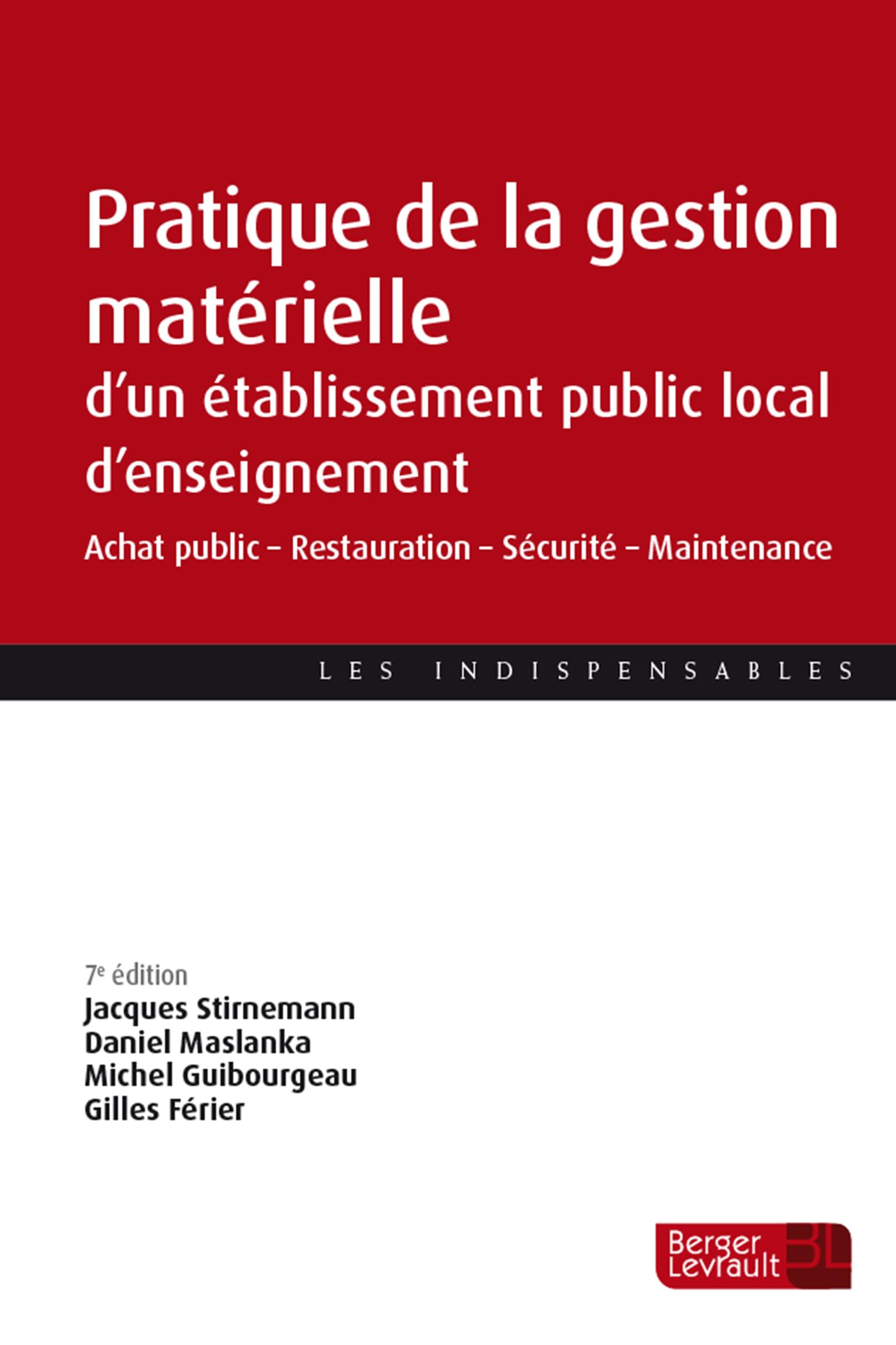 Pratique de la gestion matérielle d'un EPLE (7e éd.) book